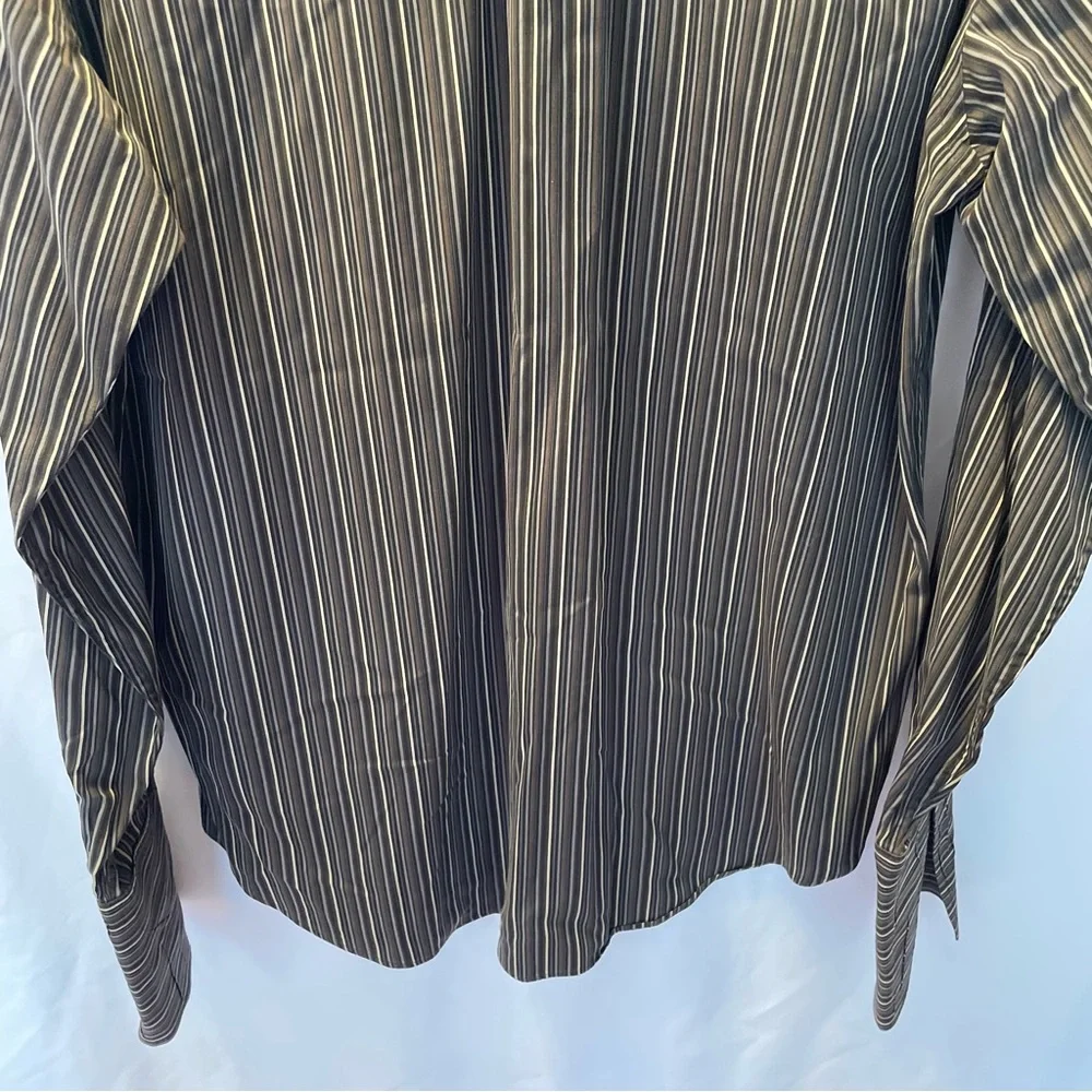 Banana Republic Striped Long Sleeve Dress Shirt Large Office Business‎ Workwear